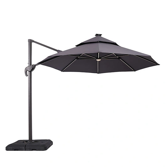 Nuti 10 Ft Round Umbrella w/ LED Light + 37" Large Base