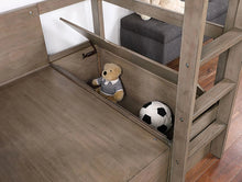 Cargar imagen en el visor de la galería, CALLISTUS Twin Workstation Loft Bed, White &amp; Gray