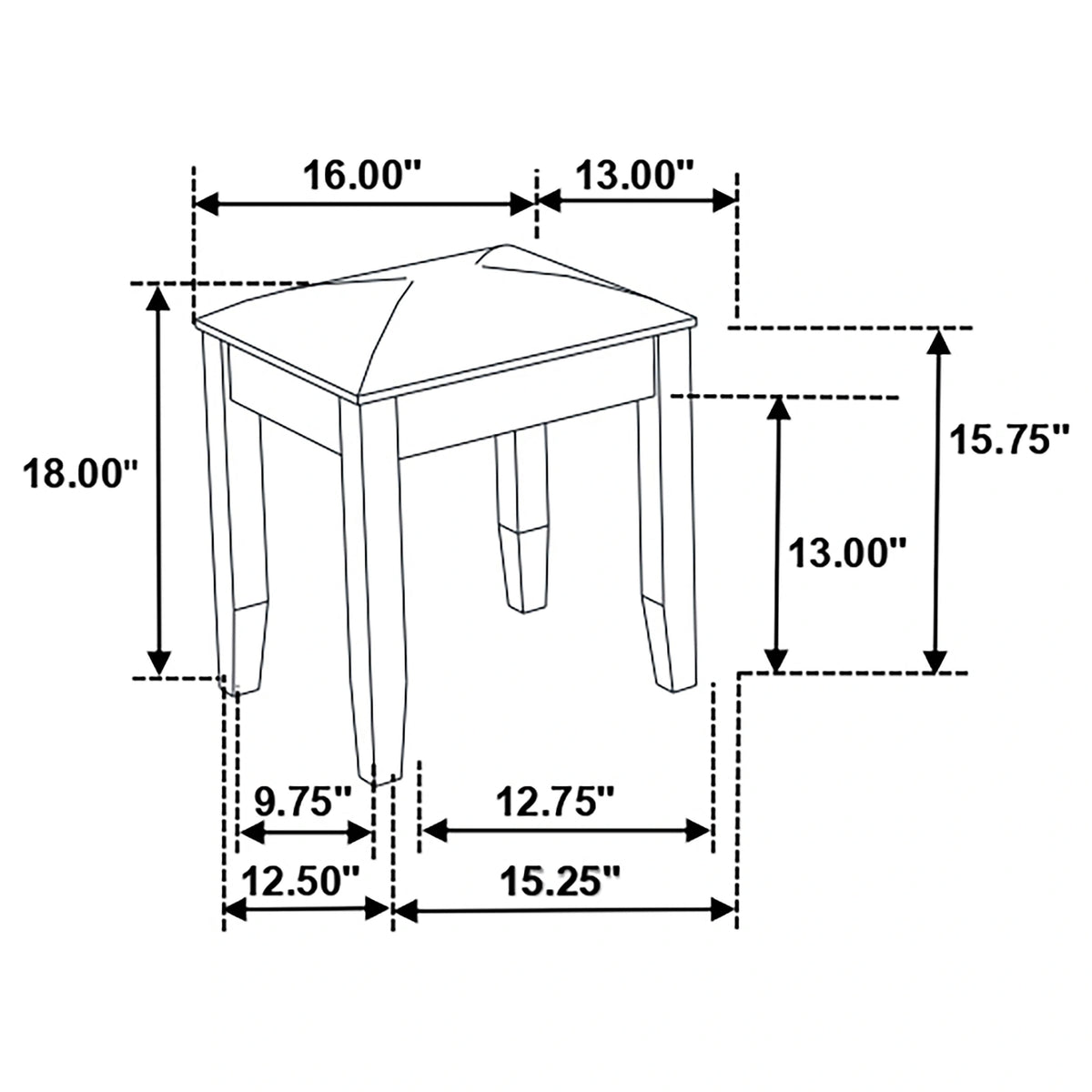 Felicity Makeup Vanity Stool