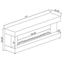 Cargar imagen en el visor de la galería, Mallory TV Stand Fireplace Console
