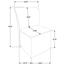 Cargar imagen en el visor de la galería, Jaelynn Upholstered Dining Side Chair of 2
