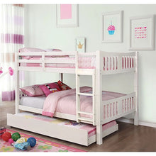Load image into Gallery viewer, Cameron Dark Walnut, White &amp; Gray Full/Full Bunk Bed