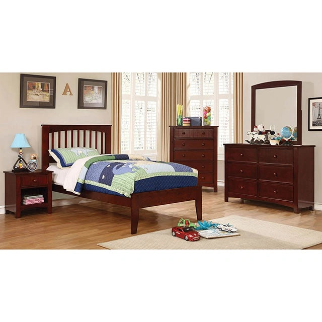 Pine Brook Cherry & White Full Bed