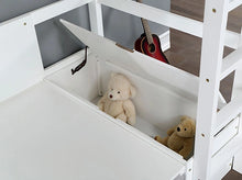Cargar imagen en el visor de la galería, CALLISTUS Twin Workstation Loft Bed, White &amp; Gray