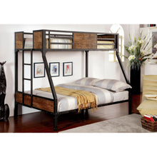 Cargar imagen en el visor de la galería, CLAPTON Black Twin/Full Bunk Bed