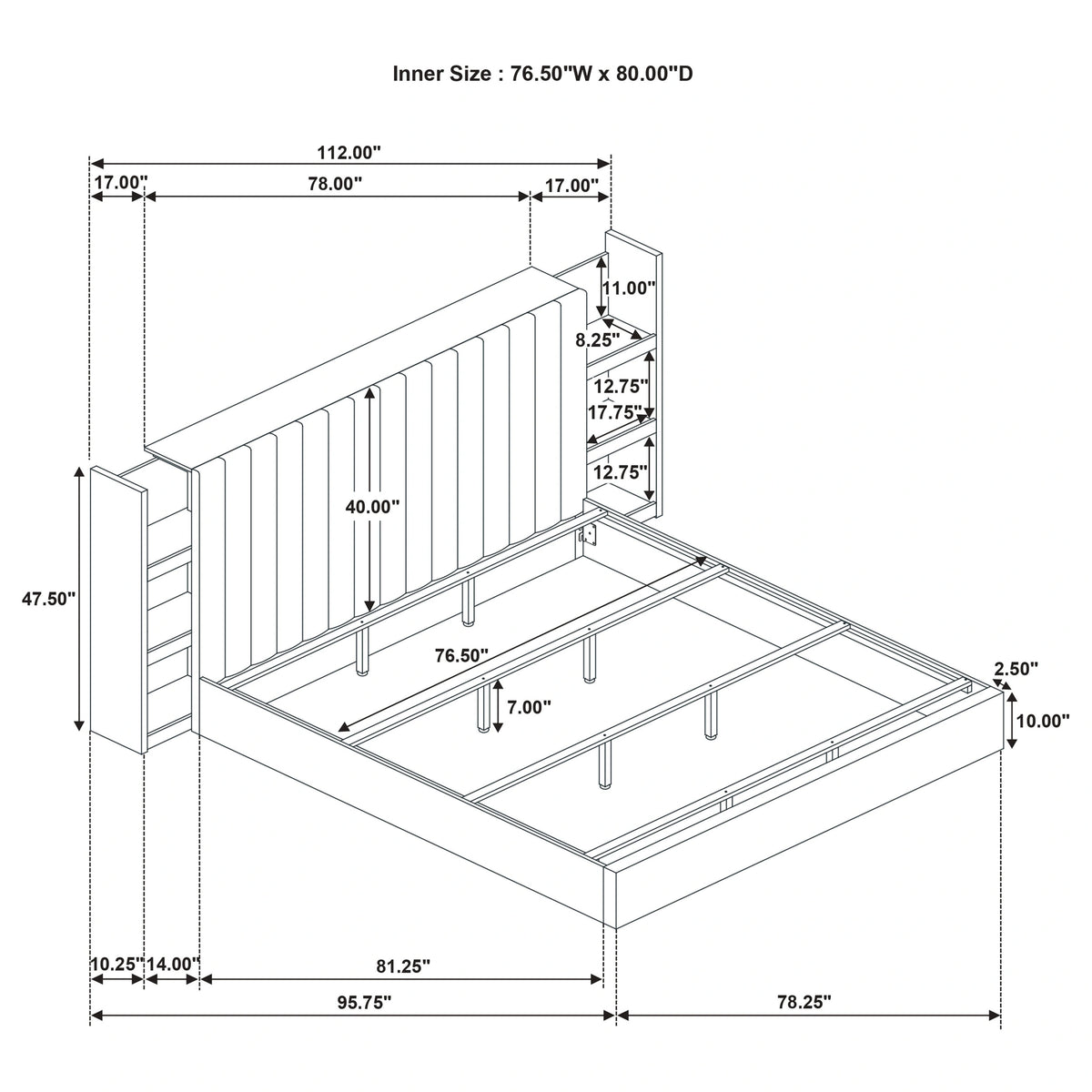 Arielle Bookcase Bed