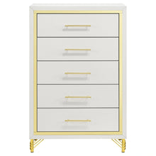 Cargar imagen en el visor de la galería, Lucia 5 Pc Bedroom Set (Queen Bed, Nightstand, Dresser, Mirror and Chest)