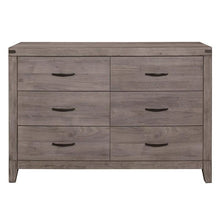Cargar imagen en el visor de la galería, Woodrow 6 Drawer Dresser in Gray 2042-5