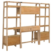 Cargar imagen en el visor de la galería, Fabian Desk and Bookshelf Set (Desk, 2 Bookcase and Bridge)