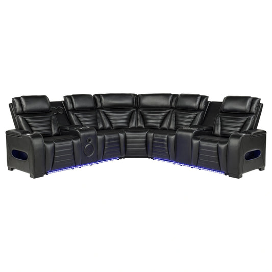 Zuma Dual Power Reclining Sectional Sofa