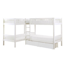 Cargar imagen en el visor de la galería, Galen-(4) Corner Bunk Bed with Storage Boxes image