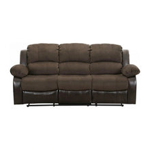 Cargar imagen en el visor de la galería, Granley Double Reclining Sofa in Chocolate 9700FCP-3