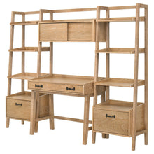 Cargar imagen en el visor de la galería, Fabian Desk and Bookshelf Set (Desk, 2 Bookcase and Bridge)