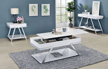 Load image into Gallery viewer, TITUS End Table, White/Chrome