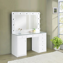 Cargar imagen en el visor de la galería, Acena Makeup Vanity Table with LED Mirror Set