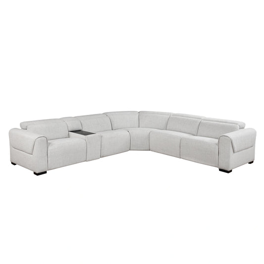 McPherson-(6)6-Piece Modular Power Reclining Sectional with Power Headrests, Charging Ports image