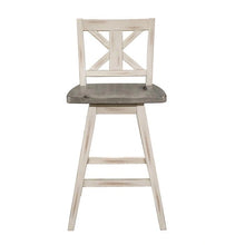 Cargar imagen en el visor de la galería, Amsonia Swivel Counter Height Chair in Gray and White (Set of 2)