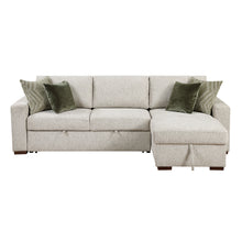 Cargar imagen en el visor de la galería, Isla-(3)2-Piece Sectional with Reversible Chaise, Pull-out Bed and Hidden Storage, Click Motion Back image