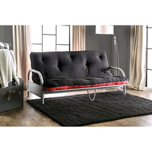 Cargar imagen en el visor de la galería, Aksel Black/Red Futon Mattress, Black, Red &amp; Gray