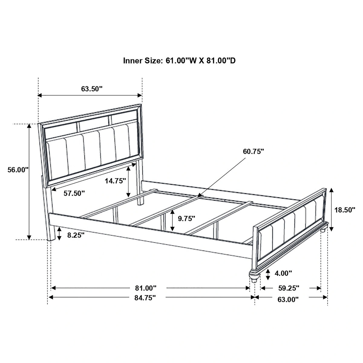 Barzini Panel Bed