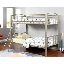 Cargar imagen en el visor de la galería, Lovia Metallic Gold Twin/Twin Bunk Bed
