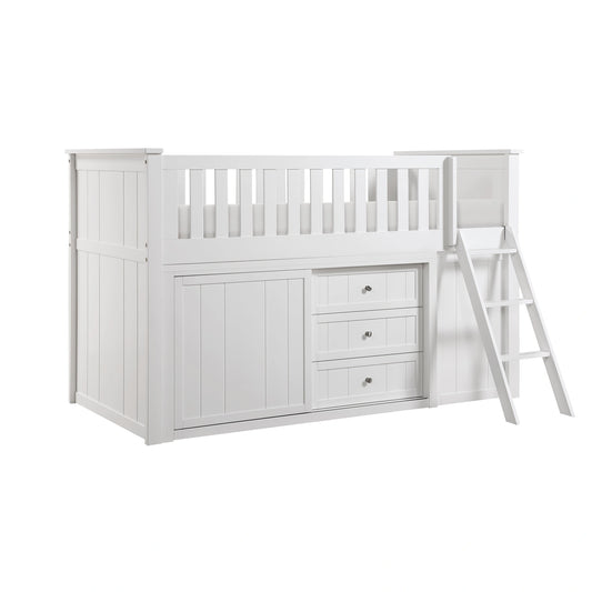 Galen-(6) Low Loft Bunk with Bookcase and 2 Dressers image