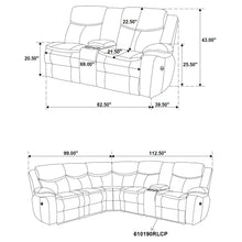 Cargar imagen en el visor de la galería, Sycamore Power Reclining Sectional Sofa