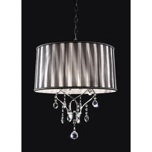 Load image into Gallery viewer, Arya Black/Chrome Ceiling Lamp, Hanging Crystal