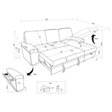 Load image into Gallery viewer, Demko Sleeper Sectional Sofa