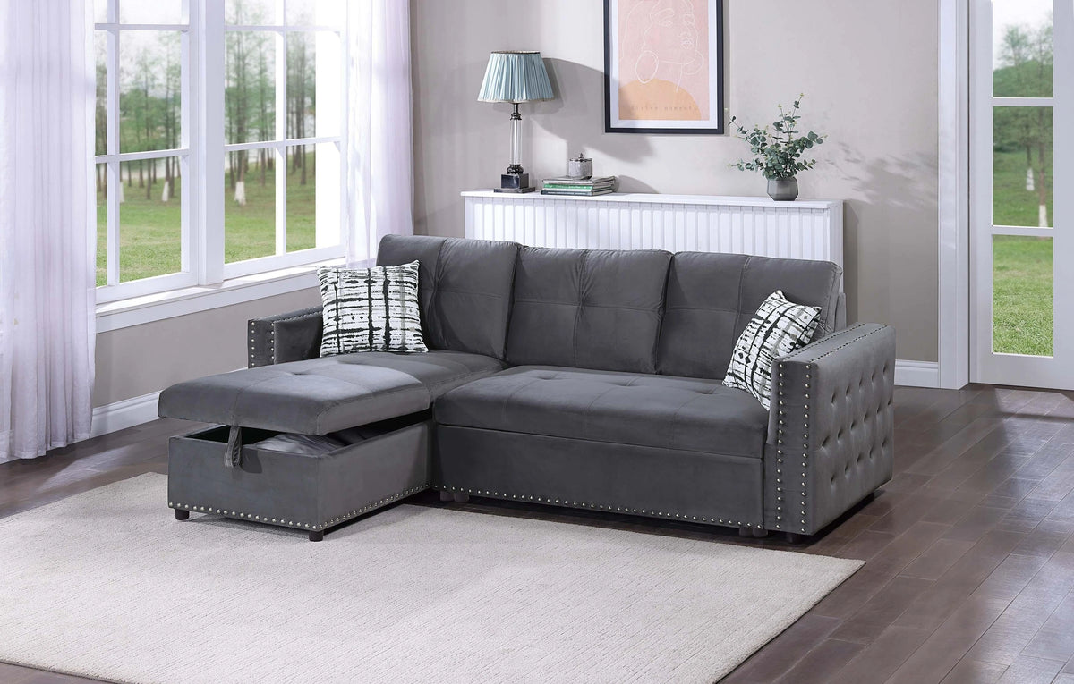 Yanlin Convertible Sectional in Gray