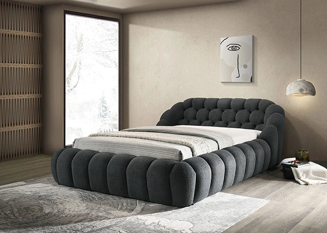 Newquay E.King & Queen Bed White, Grey, & Black