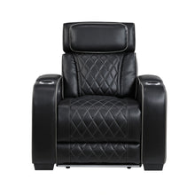Cargar imagen en el visor de la galería, Fairway-Power Reclining Chair with Power Headrest, Cup holders and Storage Arms(Top and Side), Charging Ports and LED lighting image