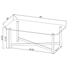 Cargar imagen en el visor de la galería, Cronin Glass Top Coffee Table