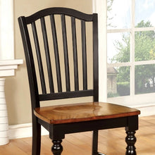 Cargar imagen en el visor de la galería, MAYVILLE Black/Antique Oak Side Chair (2/CTN)