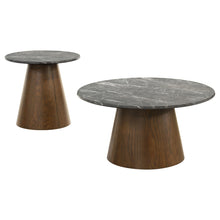 Load image into Gallery viewer, Franklin Round Pedestal Coffee Table Set
