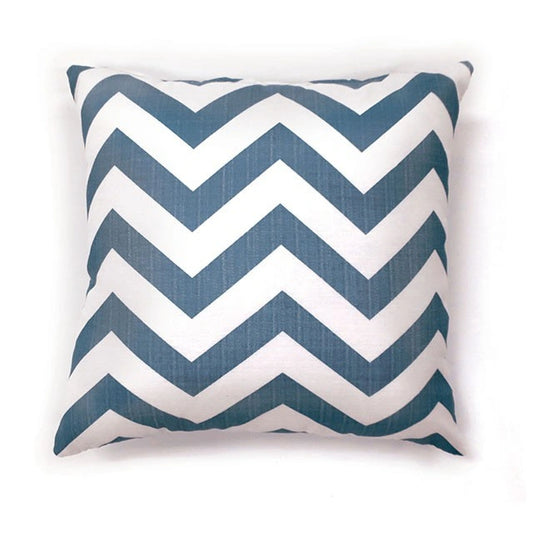 ZOE 18" X 18" Pillow, Blue Chevron (2/CTN)
