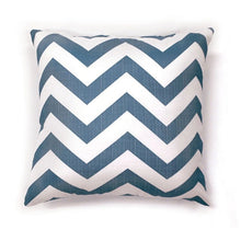 Cargar imagen en el visor de la galería, ZOE 18" X 18" Pillow, Blue Chevron (2/CTN)