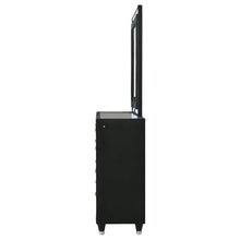 Cargar imagen en el visor de la galería, Ravenne Velvet Upholstered LED Dresser and Mirror