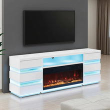 Cargar imagen en el visor de la galería, Terni TV Stand w/ Fireplace &amp; 2 Side Tables