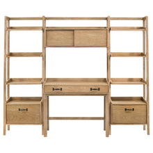 Cargar imagen en el visor de la galería, Fabian Desk and Bookshelf Set (Desk, 2 Bookcase and Bridge)