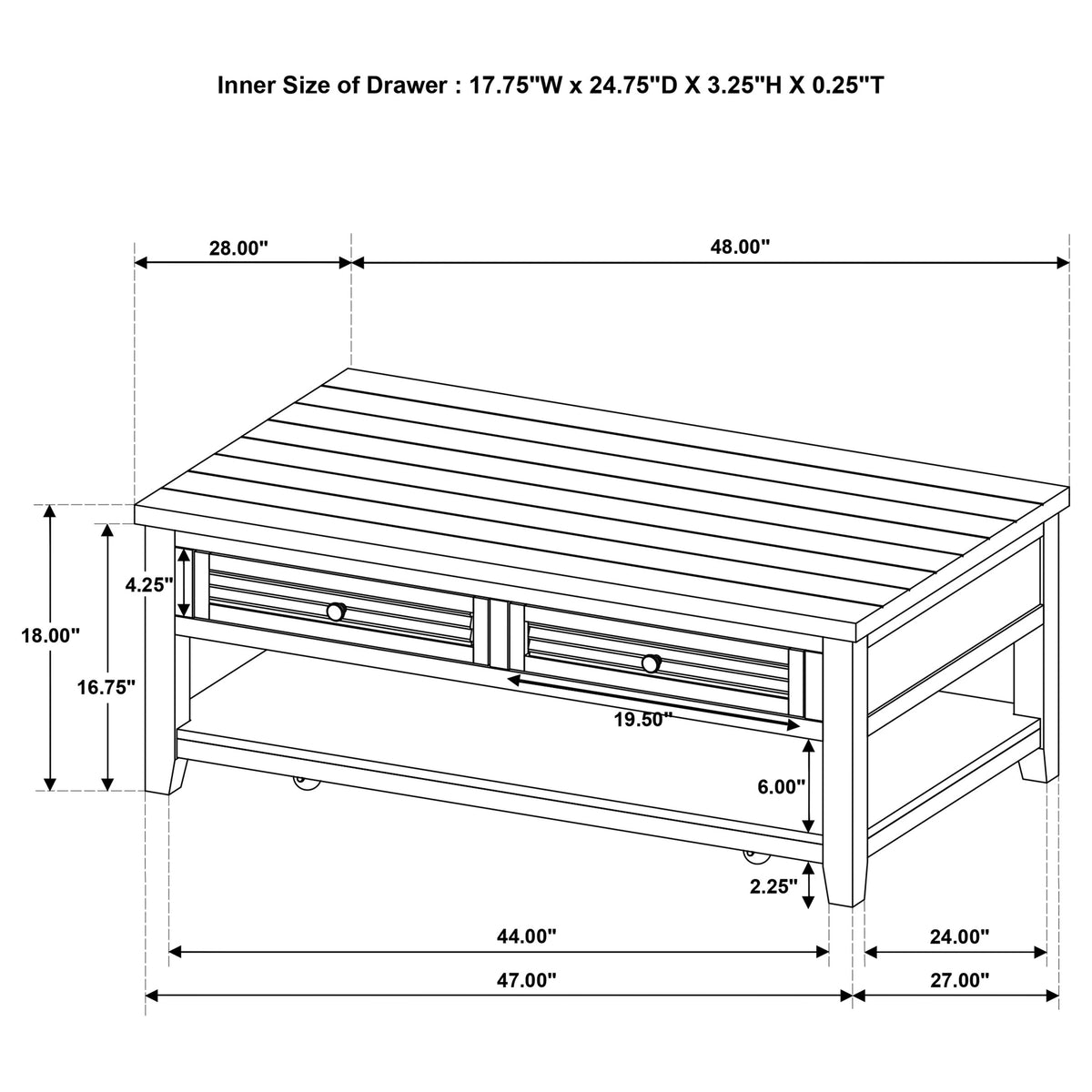 Concord Mobile Coffee Table