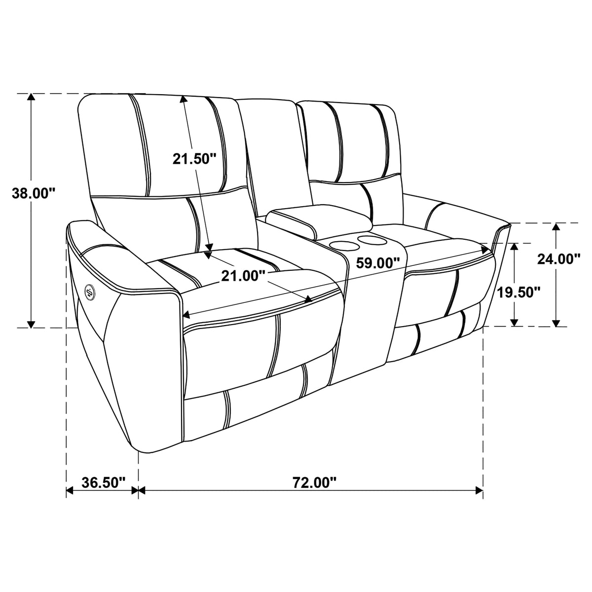 Greenfield Power Reclining Loveseat