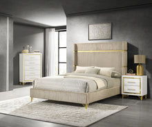 Cargar imagen en el visor de la galería, Lucia 5 Pc Bedroom Set (Queen Bed, Nightstand, Dresser, Mirror and Chest)