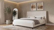 Cargar imagen en el visor de la galería, Leslie Upholstered Wingback Platform Bed