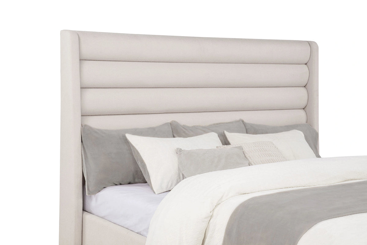 Leslie Upholstered Wingback Platform Bed