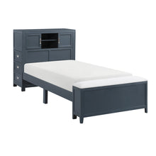 Load image into Gallery viewer, Sloane-(2) Twin Bookcase Platform Bed with Hidden Desk, Stool and Storage Bench image