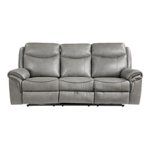 Load image into Gallery viewer, 8206GRY-3 - Double Reclining Sofa with Center Drop-Down Cup Holders, Receptacles, Hidden Drawer and USB Ports