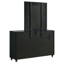 Cargar imagen en el visor de la galería, Ravenne Velvet Upholstered LED Dresser and Mirror