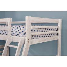 Cargar imagen en el visor de la galería, California III Wire-Brushed White Twin/Full Bunk Bed w/ 2 Drawers