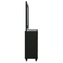Cargar imagen en el visor de la galería, Ravenne Velvet Upholstered LED Dresser and Mirror